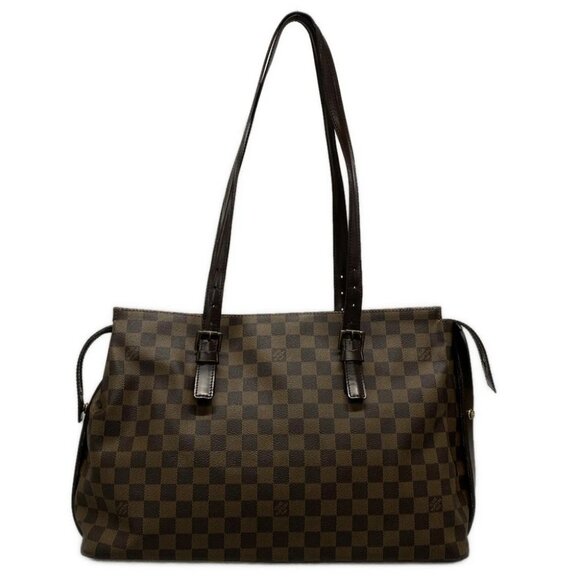 LOUIS VUITTON Chelsea N51119 Ebene Damier TH1026 Shoulder Bag Damier Canvas - Picture 1 of 10